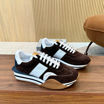 TOM FORD SNEAKERS IN CHOCOLATE BROWN SUEDE 432166