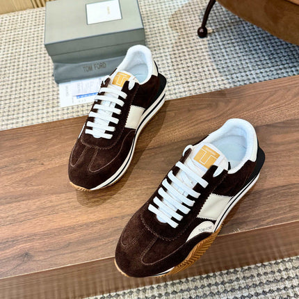 TOM FORD SNEAKERS IN CHOCOLATE BROWN SUEDE 432166