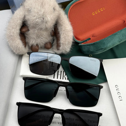 RECTANGULAR FRAME SUNGLASSES G01810 IN METAL