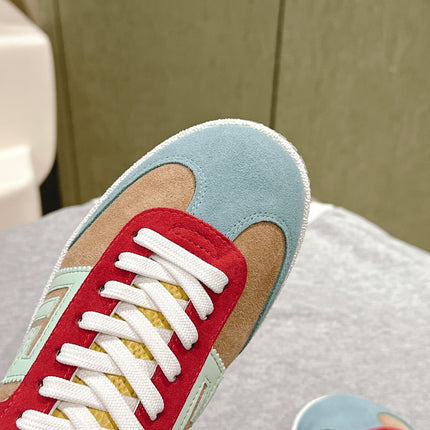 BALMAIN 26S SNEAKERS IN MULTICOLOR SUEDE