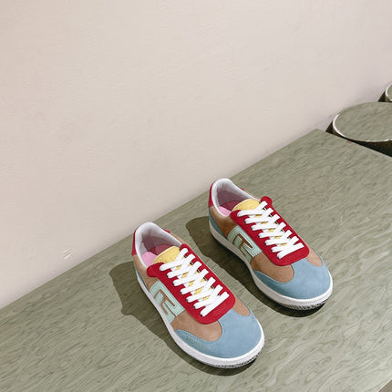 BALMAIN 26S SNEAKERS IN MULTICOLOR SUEDE