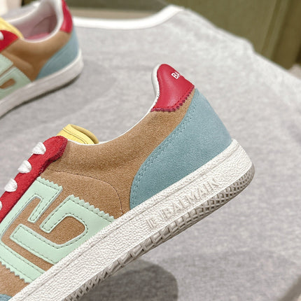 BALMAIN 26S SNEAKERS IN MULTICOLOR SUEDE