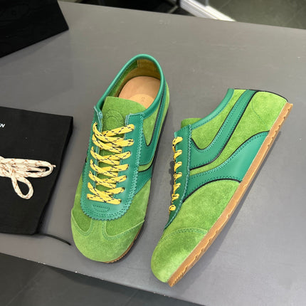 DRIES VAN NOTEN SNEAKER IN GREEN SUEDE