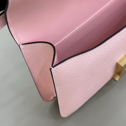 HM 25S CONSTANCE ELAN 24 CM IN LIGHT PINK EPSOM WITH GOLD HARDWARE