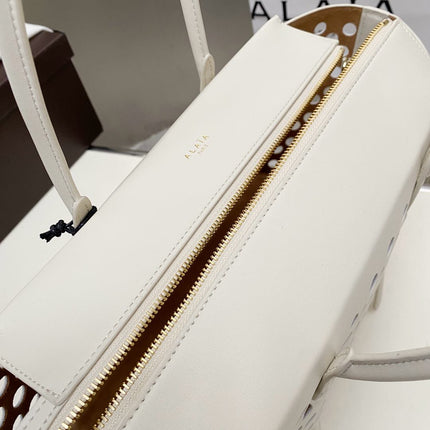 NEO MINA 32 BAG IN WHITE PERFORATED CALFSKIN