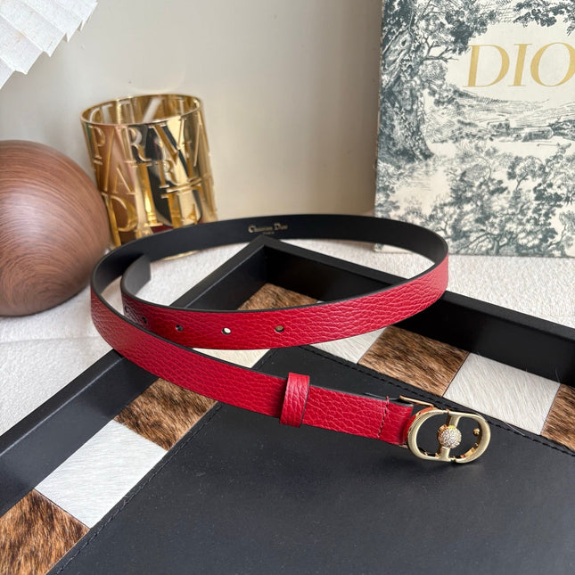 DIOR 26S BELT 20 MM IN DARK RED CALFSKIN 656809
