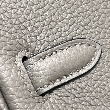 HM 25S BIRKIN 25 CM IN DARK GREY TOGO WITH KEY SILVER