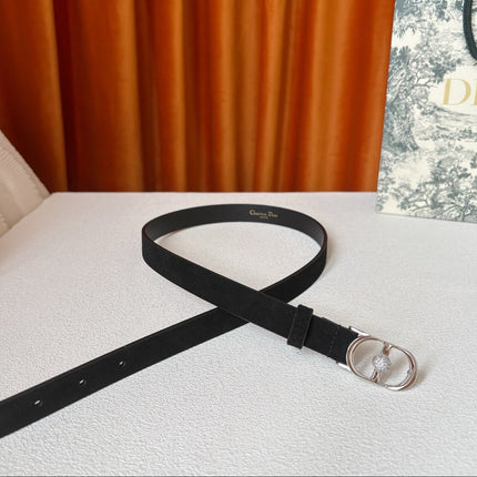 DIOR 26S BELT 20 MM IN BLACK SUEDE 661463