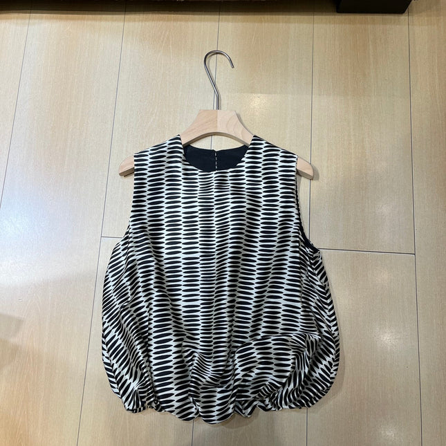 MAXMARA 26S SLEEVELESS BUBBLE-HEM TOP 278