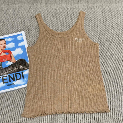 Fendi Tank Top Wool Fabric 232704