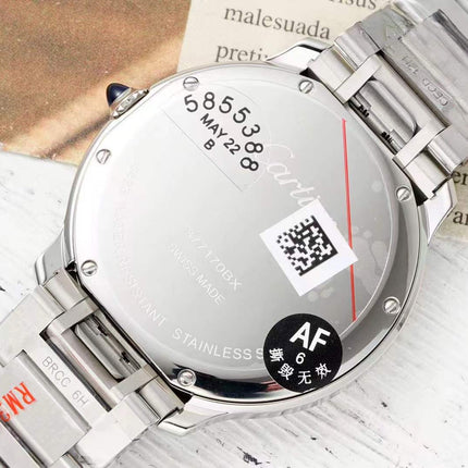 RONDE MUST DE CARTIER WATCH SILVER CASE AND GREEN DIAL WITH CRYSTALS