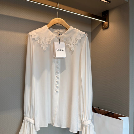 ELEGANT CHLOE WHITE BLOUSE