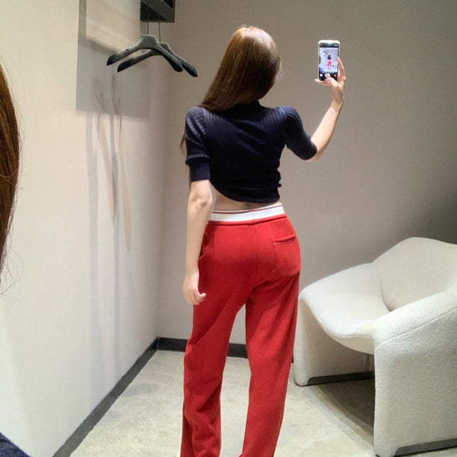 HERMES 25S FLEECE-LINED WIDE-LEG PANTS 441
