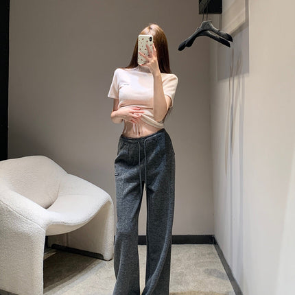 MIUMIU WIDE-LEG PANTS STYLE 657