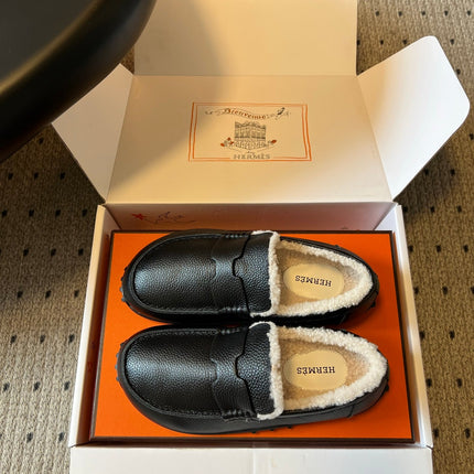 HM 26S DESTIN LOAFERS IN BLACK CALFSKIN