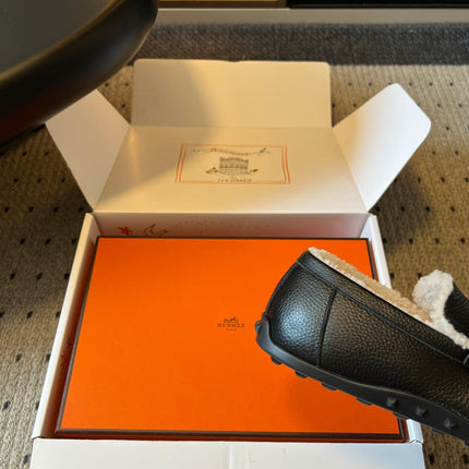 HM 26S DESTIN LOAFERS IN BLACK CALFSKIN