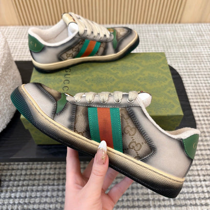 GUCCI 26S SNEAKERS IN GREY GRADIENT CANVAS