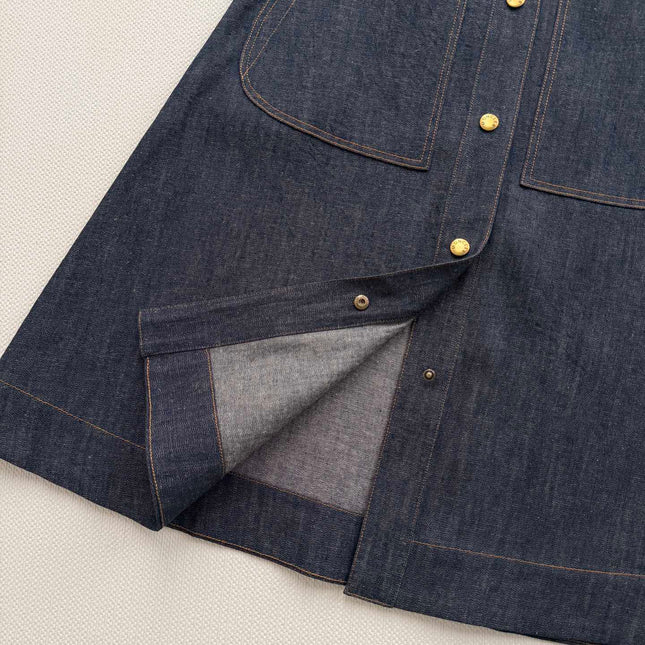 MONCLER 26S DENIM MIDI SKIRT 650