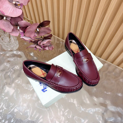 BURBERRY 26S LOAFERS IN DARK RED CALFSKIN