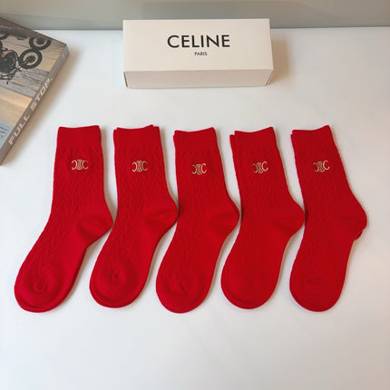CELINE 26S CREW SOCKS 157932 (1 BOX)