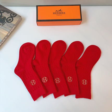 HERMES 26S CREW SOCKS 166960 (1 BOX)