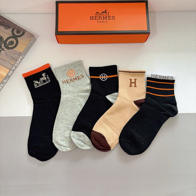 HERMES 26S ANKLE SOCKS 398808 (1 BOX)