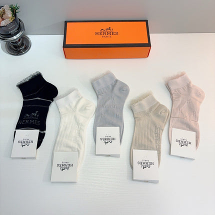 HERMES 26S ANKLE SOCKS 383888 (1 BOX)