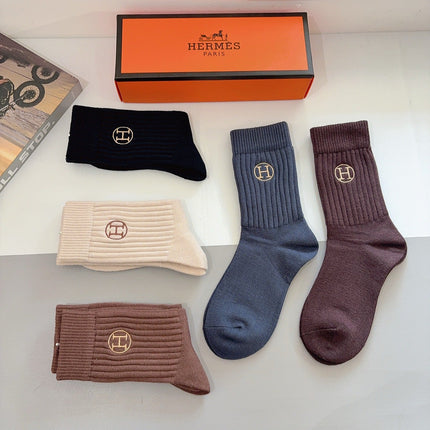 HERMES 26S CREW SOCKS 265616 (1 BOX)