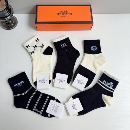 HERMES 26S ANKLE SOCKS 405353 (1 BOX)