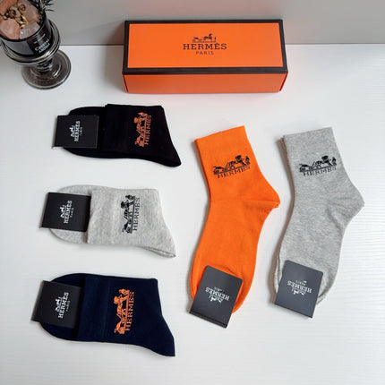 HERMES 26S ANKLE SOCKS 407146 (1 BOX)