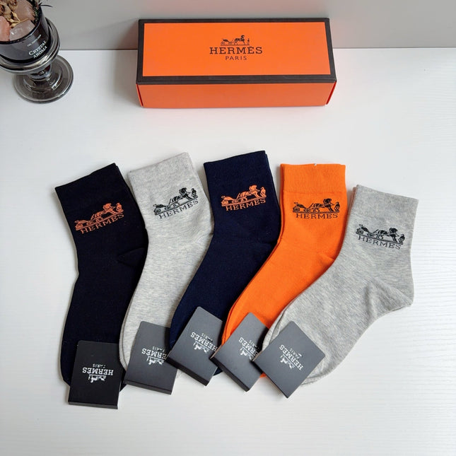 HERMES 26S ANKLE SOCKS 407146 (1 BOX)