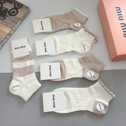 MIUMIU 26S ANKLE SOCKS 410338 (1 BOX)