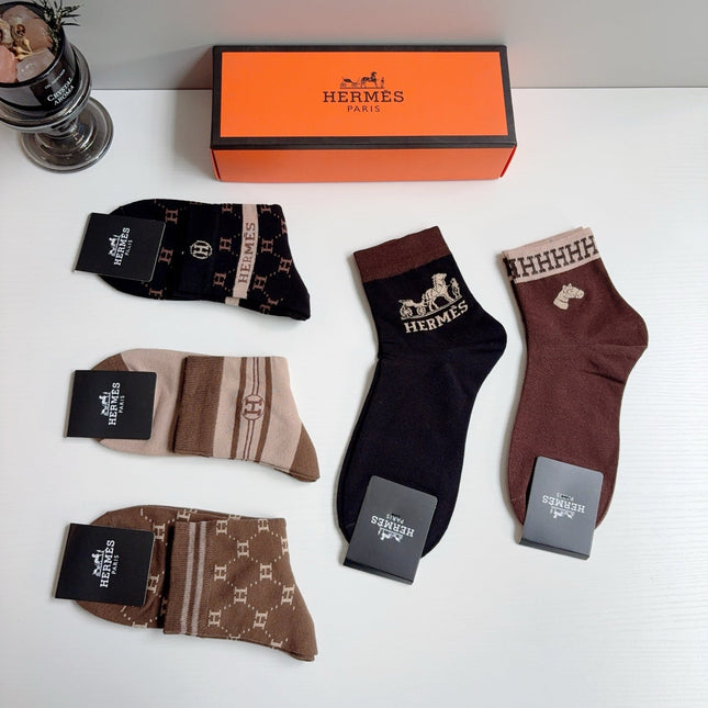 HERMES 26S ANKLE SOCKS 363486 (1 BOX)