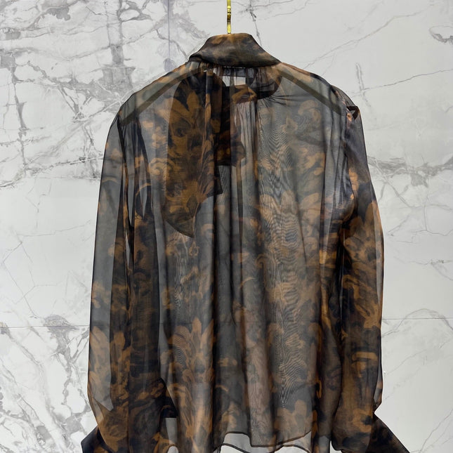 CHLOE 26S SHEER SILK BLOUSE STYLE 90