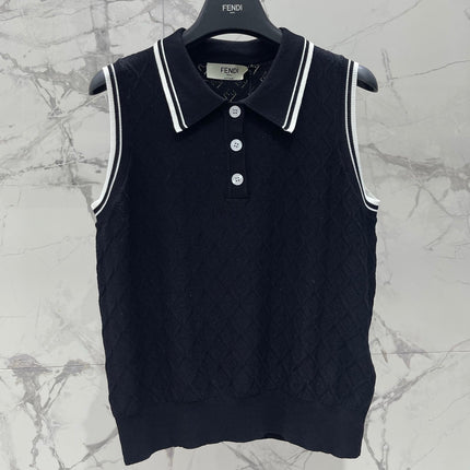 FENDI 26S SLEEVELESS KNIT TOP 355