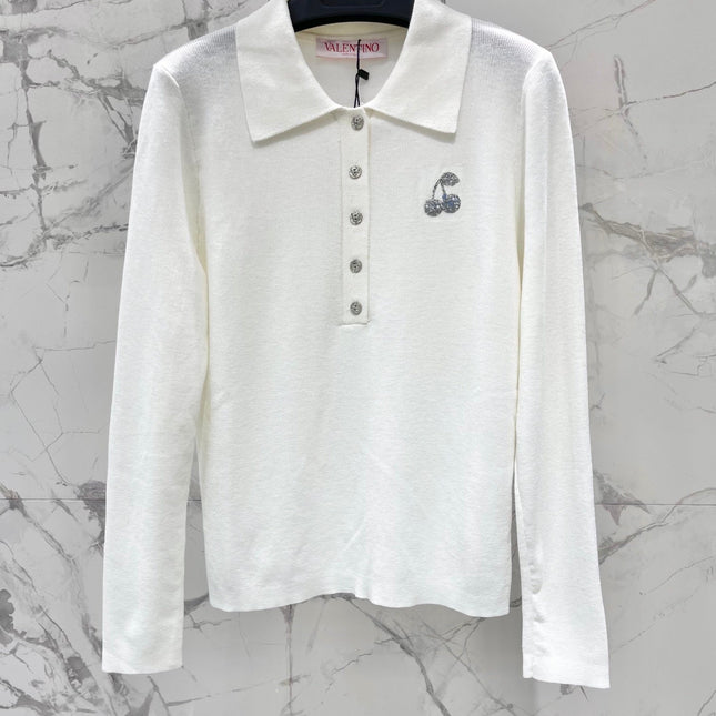 VALENTINO 26S KNITTED POLO SWEATER 327