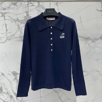 VALENTINO 26S KNITTED POLO SWEATER 328