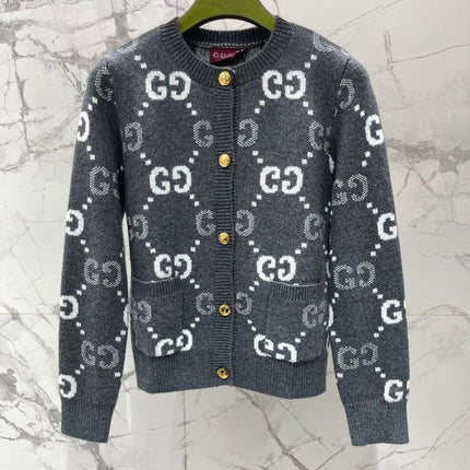 GUCCI 26S CREWNECK KNIT CARDIGAN 569