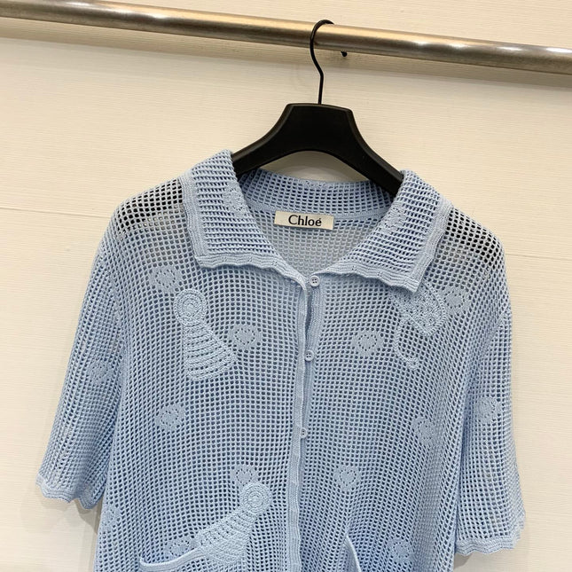 CHLOE 26S SHORT-SLEEVE KNIT TOP STYLE 67