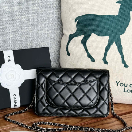 CC WOC ENTRUPY 19 BAG IN BLACK CALFSKIN