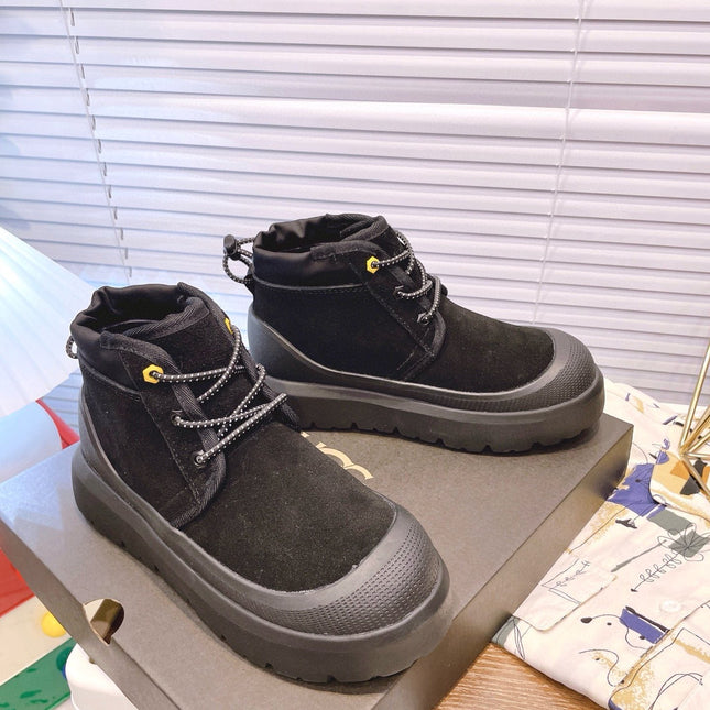 GENDER NEUMEL HIGH WEATHER HYBRID IN BLACK SUEDE AND CALFSKIN