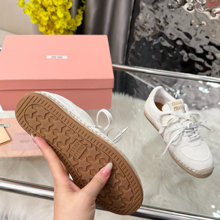 MIUMIU 26S SNEAKERS IN WHITE SUEDE