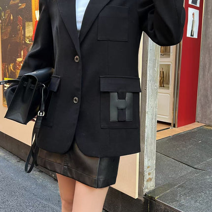 HERMES 25S LAPEL BLAZER 389