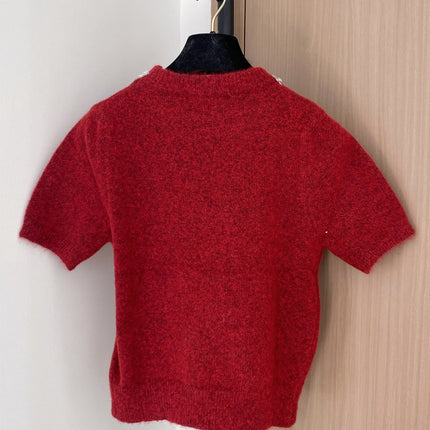 PRADA 25S SHORT-SLEEVE KNIT TOP 393