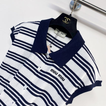 MIUMIU 26S COLLARED TANK TOP 1035