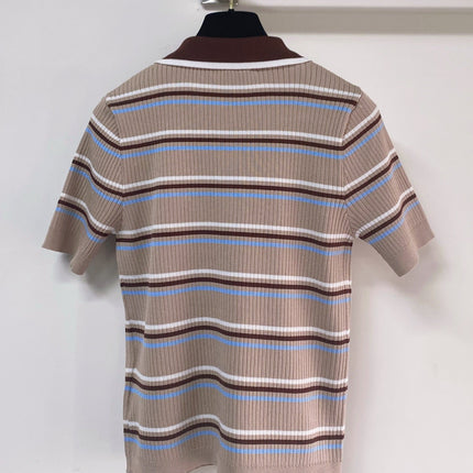 PRADA 26S SHORT-SLEEVED KNIT POLO SHIRT STYLE 893