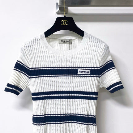 MIUMIU 26S SHORT-SLEEVED SWEATER STYLE 1057