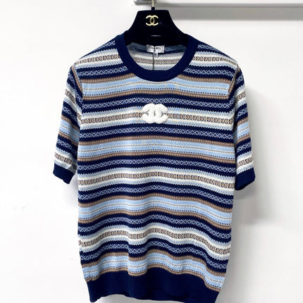 CHANEL 26S SHORT-SLEEVED KNIT SHIRT STYLE 1182