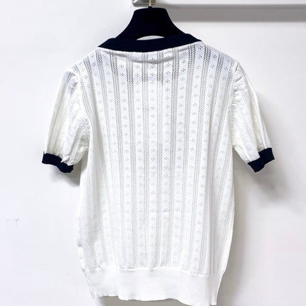 CHANEL 26S SHORT-SLEEVE KNIT TOP STYLE 1170