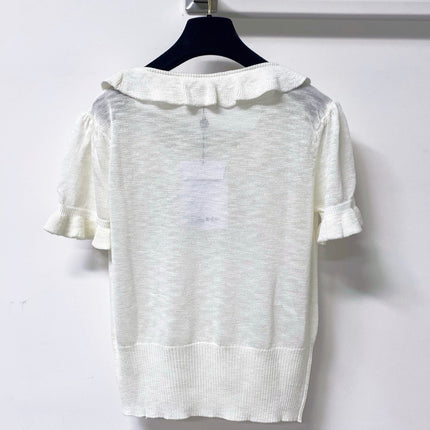 CHANEL 26S SLEEVELESS POLO KNIT TOP STYLE 1140